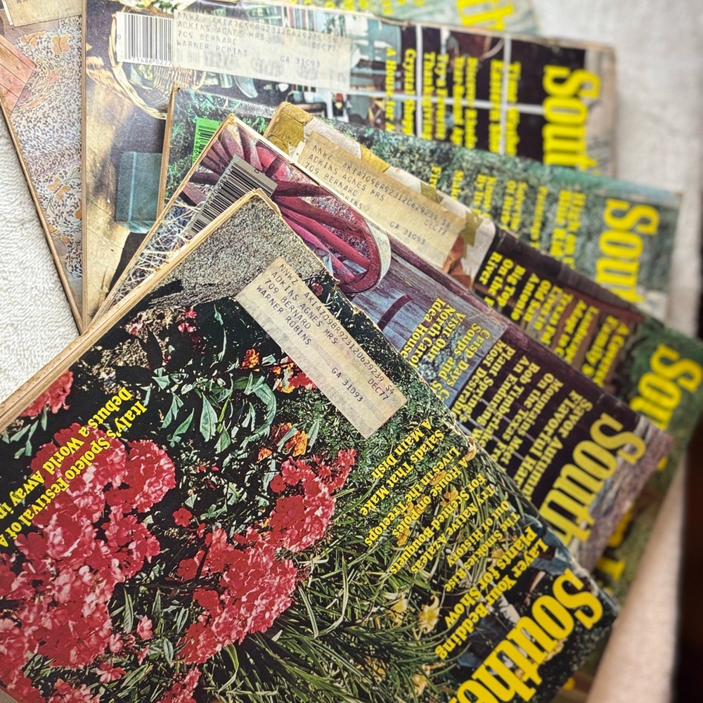 Lot of 6 vintage 1970’s southern living magazines
